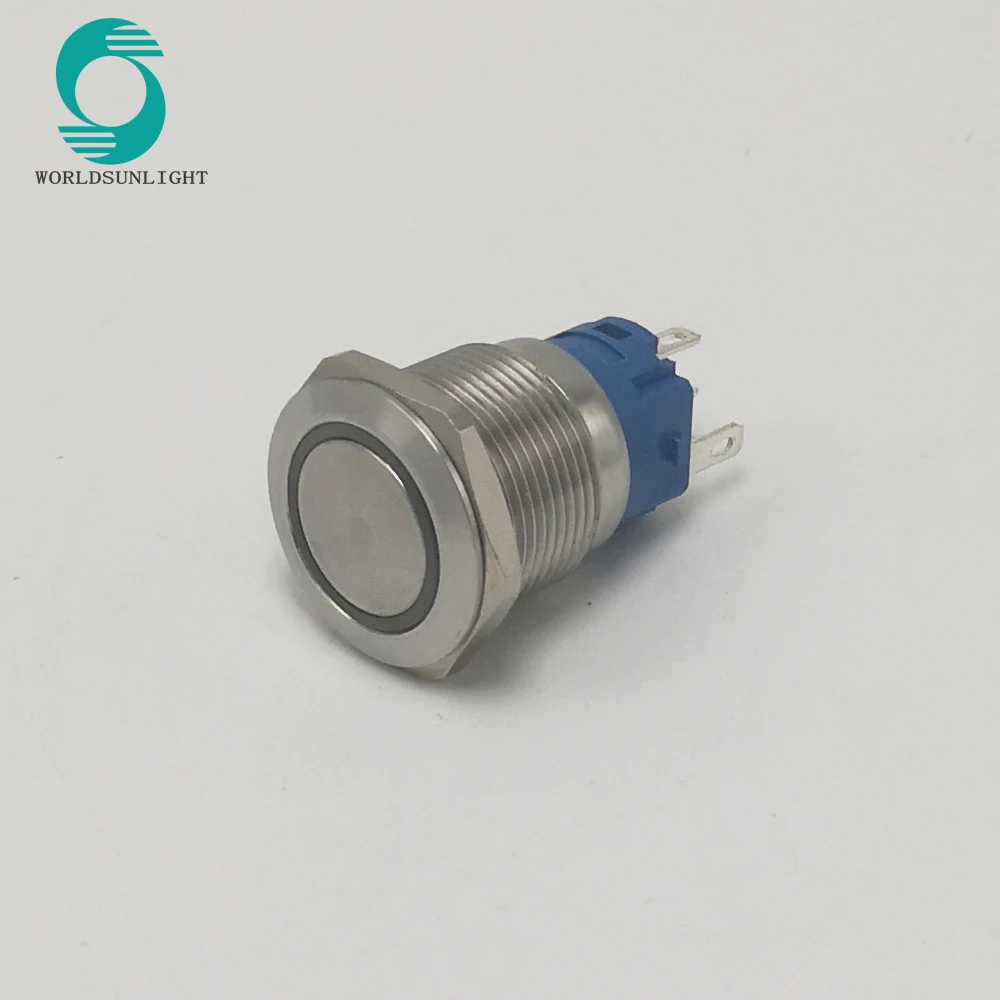 XL19S/F11-R 19 мм кольцевая лампа с плоской круглой головкой мгновенный металлический