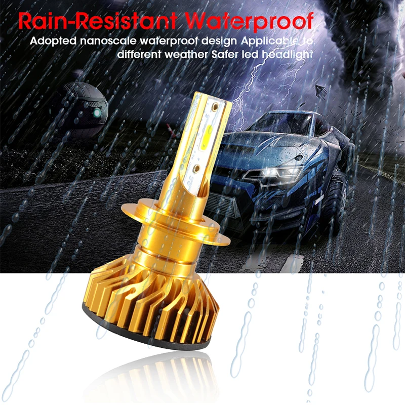 HLXG 2 шт. H7 Светодиодные Автомобильные фары 10000lm 60 Вт SMD чипы все в одном 12В 24В 6500 к