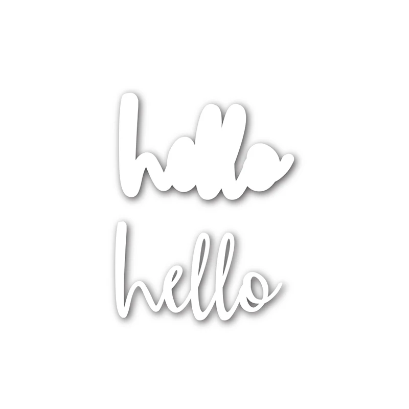 Letter Hello Metal Cutting Dies Stencil For DIY Scrapbooking Decorative Embossing Suit Paper Cards Die Cutting Template New