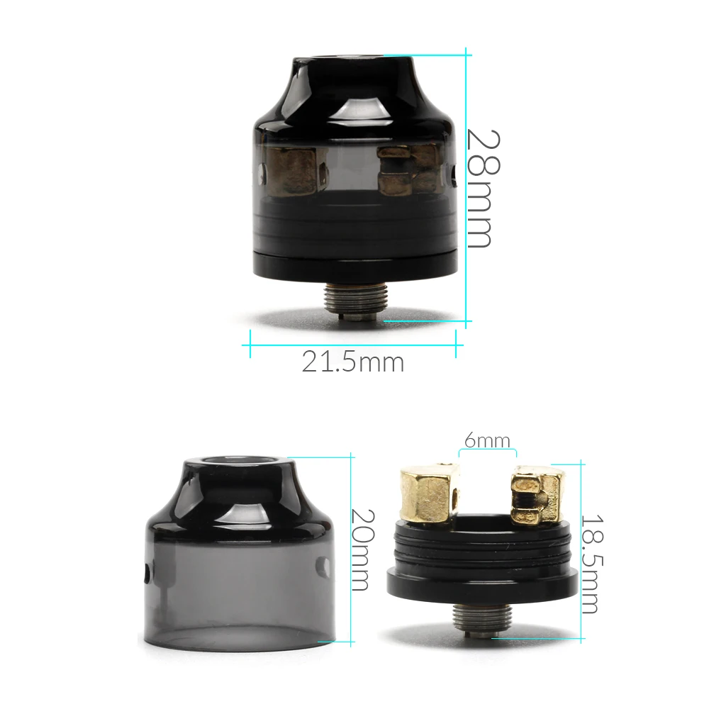 Атомайзер Coil Father King Kong Nano MTL 510 с регулируемым потоком воздуха диаметром 22 мм для