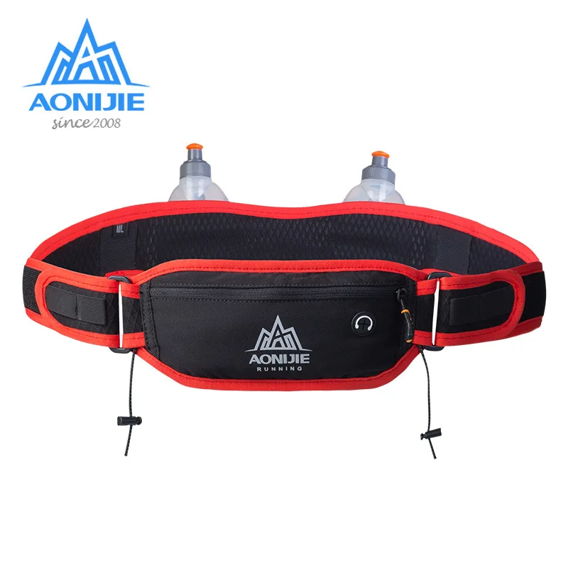 AONIJIE W937S Trail Беговая поясная сумка с гидратационным ремнем, держатель для телефона, поясная сумка для бега, аксессуары для тренажерного зала с 250 мл бутылками для воды