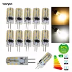 1X 10X Mini G4 3 Вт 5 Вт Светодиодная силиконовая хрустальная лампа 3014 SMD светильник ПА 12 В, 220 В переменного тока, теплыйхолодный белый свет лампы