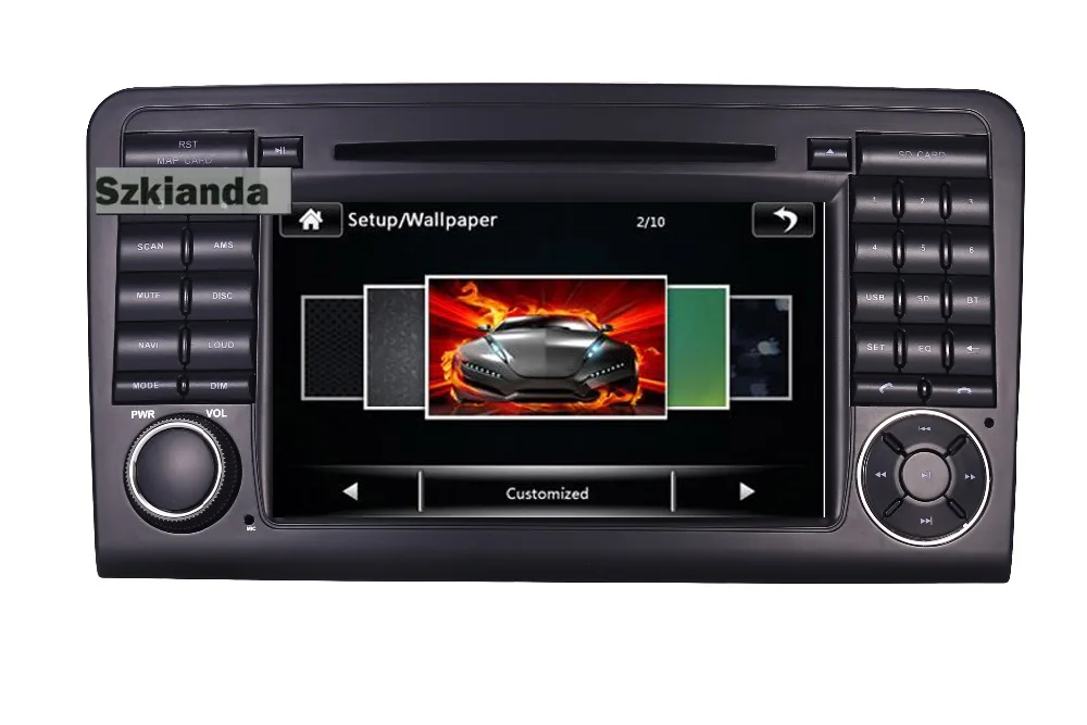 7-дюймовый сенсорный экран 2 din автомобильный dvd-плеер для Mercedes Benz ML GL CLASS W164 ML350 ML500