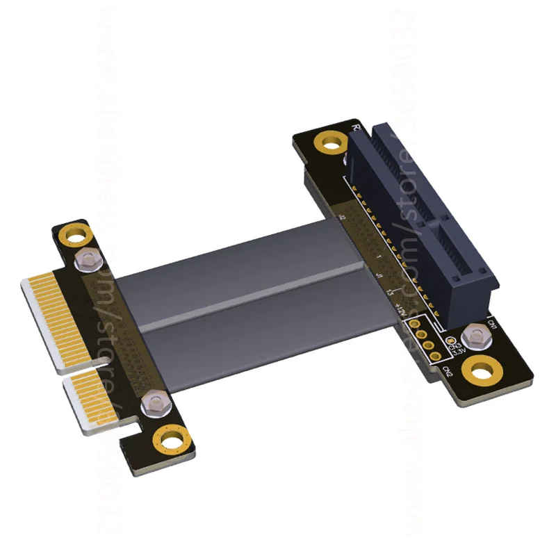 Кабель удлинитель PCIe 3 0x4 Штекер гнездо x4 32G/bps PCI E 4x Graphics SSD RAID преобразовательный