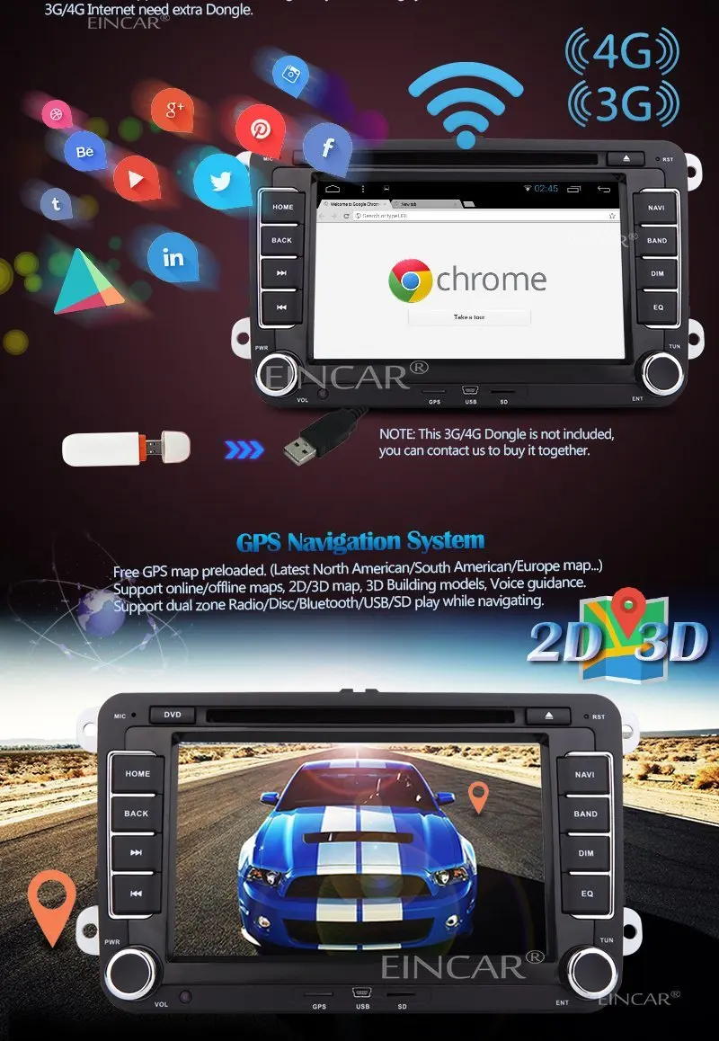 Android 5 1 автомобильный dvd плеер 2 Din gps стерео радио видео в тире Навигация резервная