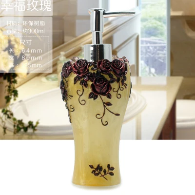 

Hot 1piece 500ML Resin Hotel Bathroom Supplies Creative European Garden Soap Emulsion for Shower Gel Bottle Free Shipping