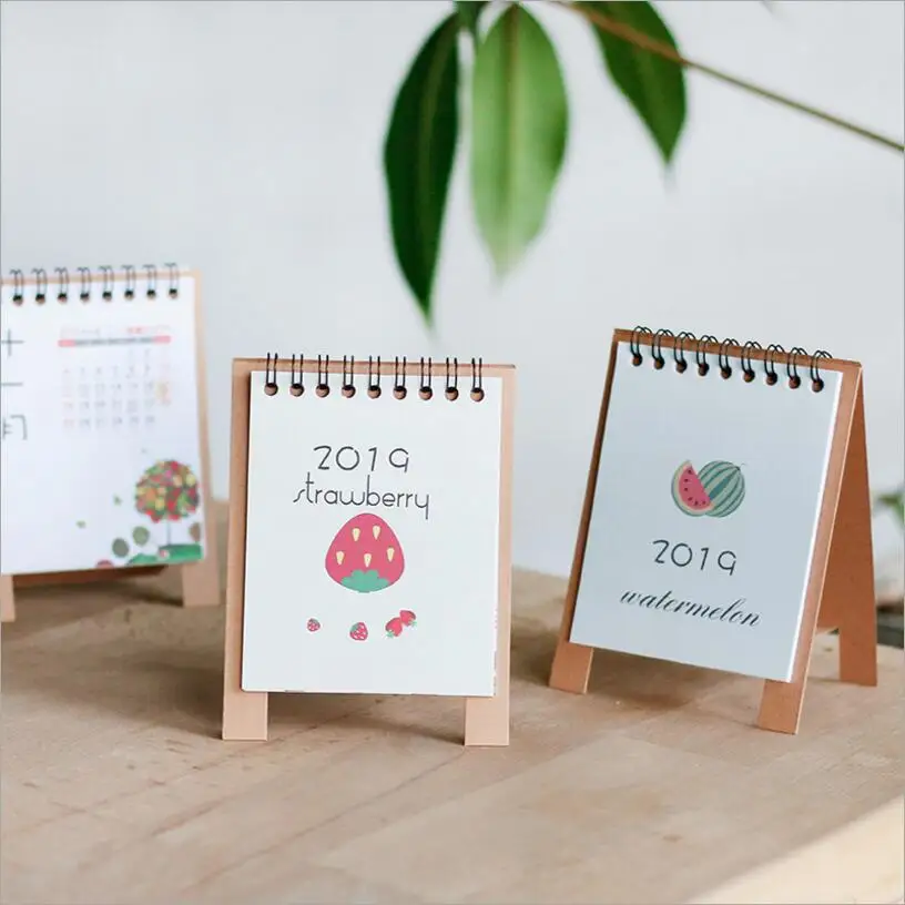 Календарь 2019 креативный фруктовый клубничный Персиковый Цветок DIY Милая