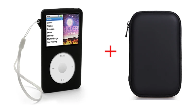 2 piece suit A Прочная жесткая коробка для хранения+ силиконовый чехол для iPod Classic 80 г/120 г/Новинка 160 г с защитой экрана - Цвет: 2 piece suit A