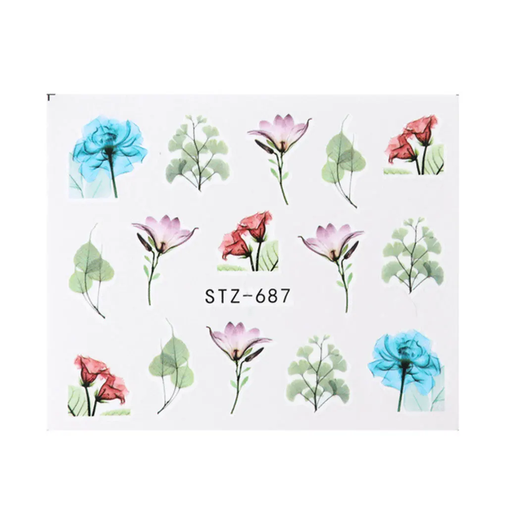 5 шт. декоративные наклейки для ногтей с цветком розы|Стикеры и наклейки| |