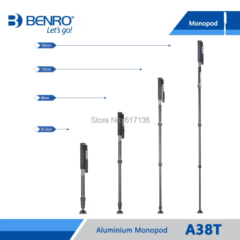 BENRO A38T монопод Профессиональные алюминиевые Моноподы Для камеры без 3 ножного