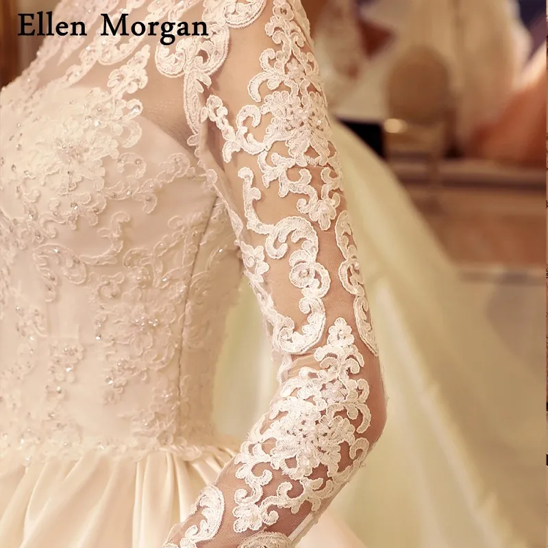 Кружевные бальные платья с открытой спиной свадебные 2019 Vestido De Noiva Mariage высоким