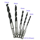 Сверло для деревообработки, сверло с шестигранным хвостовиком, 5 шт., 14 