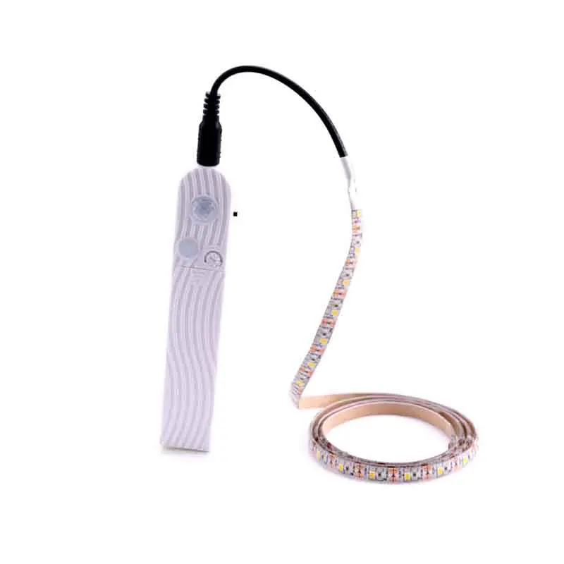 DC 5 вольт светодиодный клейкая лента USB порт полоса 1 м 2 м 3 м датчик движения светильник веревка для спальни ТВ настольная лампа