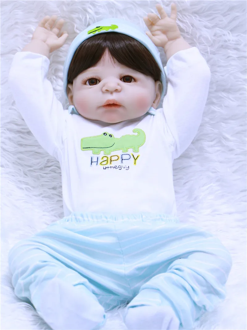 Кукла реборн силиконовая 22 дюйма 55 см|reborn bonecas|girl rebornsbaby real |