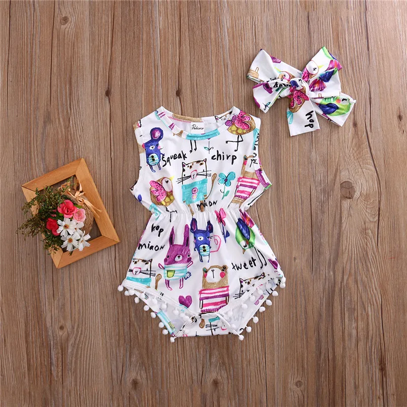 2017 детский хлопковый боди с цветочным принтом комбинезон одежда для маленьких