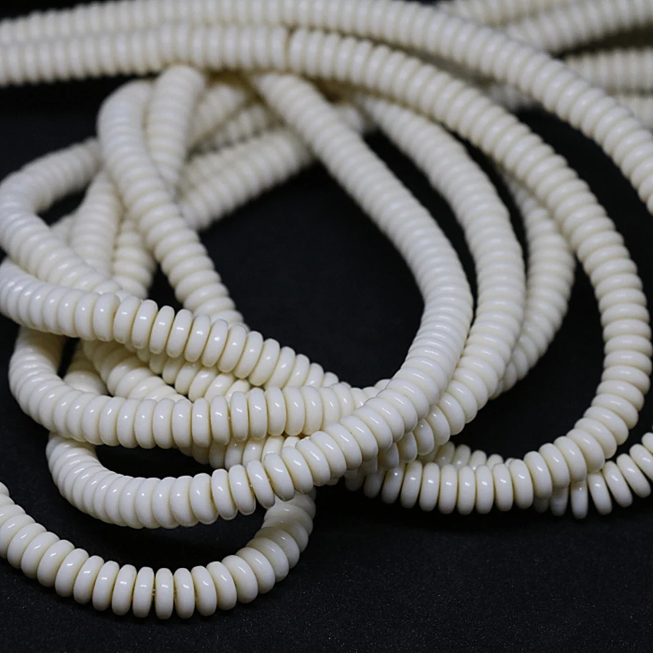 Горячие продажи белой смолы пчелиный воск 6x2 мм 8x2 счеты Rondelle Сыпучие Распорки