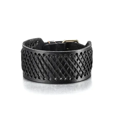 

Punk Fashion Men's Leather Barcelets Solid Color Simple Arm Warmers Unique Gift