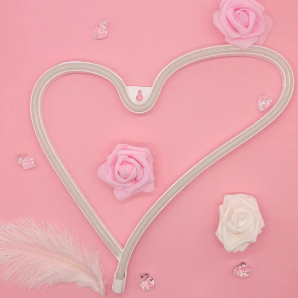 Неоновый ночник TONGER в форме сердца Светодиодная лента с питанием от USB настенный