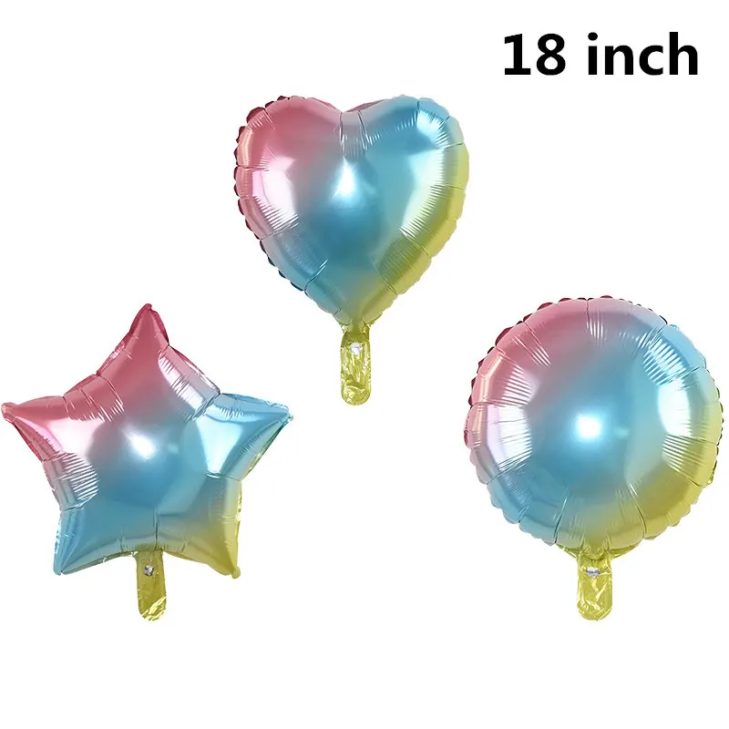 Переливчатая Радуга цифровой шар 32 дюйма цифры шары на день рождения сердце