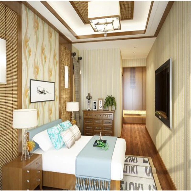 

beibehang Modern minimalist pastoral Tulip deerskin cashmere wallpaper 3D thickening AB version of non-woven decorative bedroom