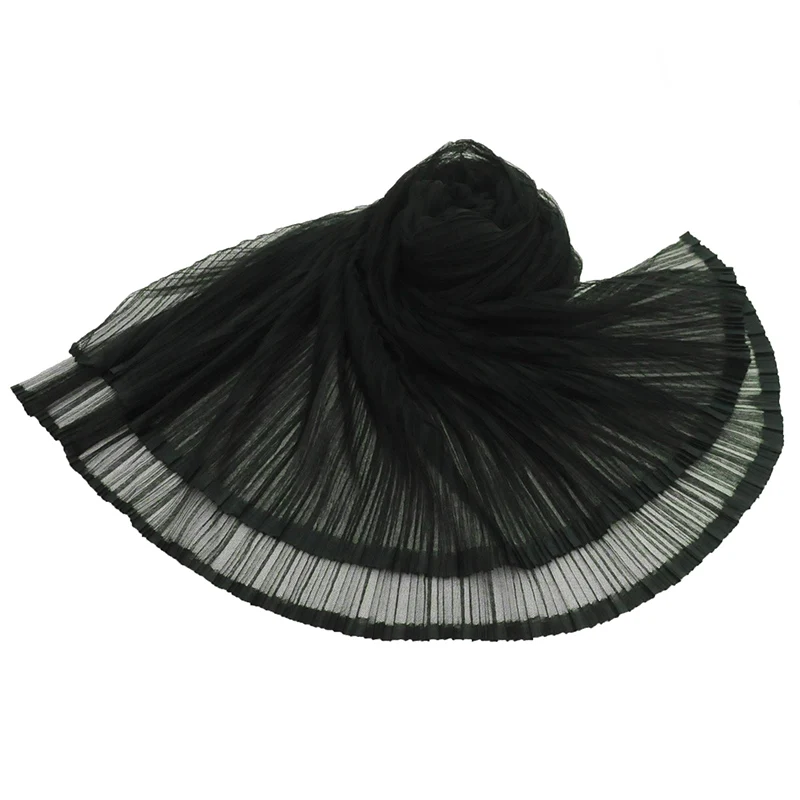 Плиссированная сетчатая кружевная ткань 3 метра шириной 150 см прозрачное