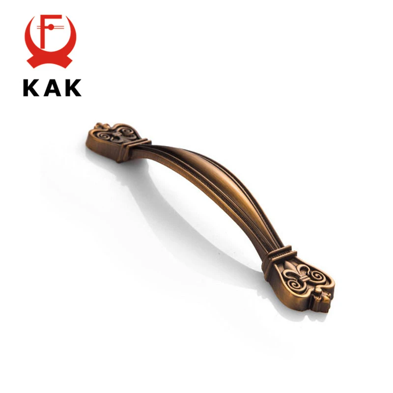 KAK European Style Antique Yellow Bronze Cabinet Handles and Knobs - Vintage Furniture Hardware for Drawers, Cupboards, and Wardrobes image 5