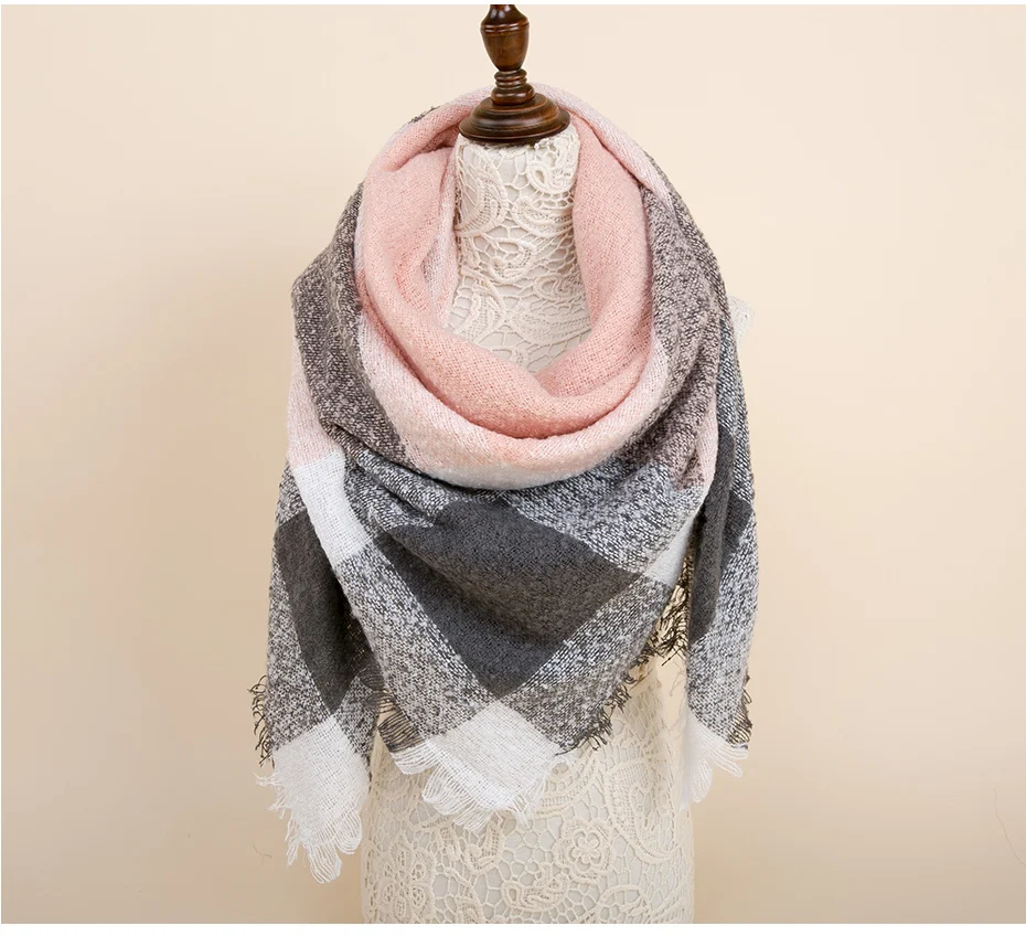 Квадратный кашемировый зимний шарф женский теплый платок Foulard Femme бандана пашминовый палантин пончо шейный платок женский шарф для дам