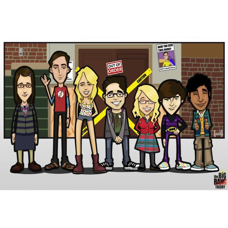 The Big Bang Theory Poster Silk Fabric Print Cloth Wall Custom Satin 40X60cm 50X75cm 60X90cm | Дом и сад