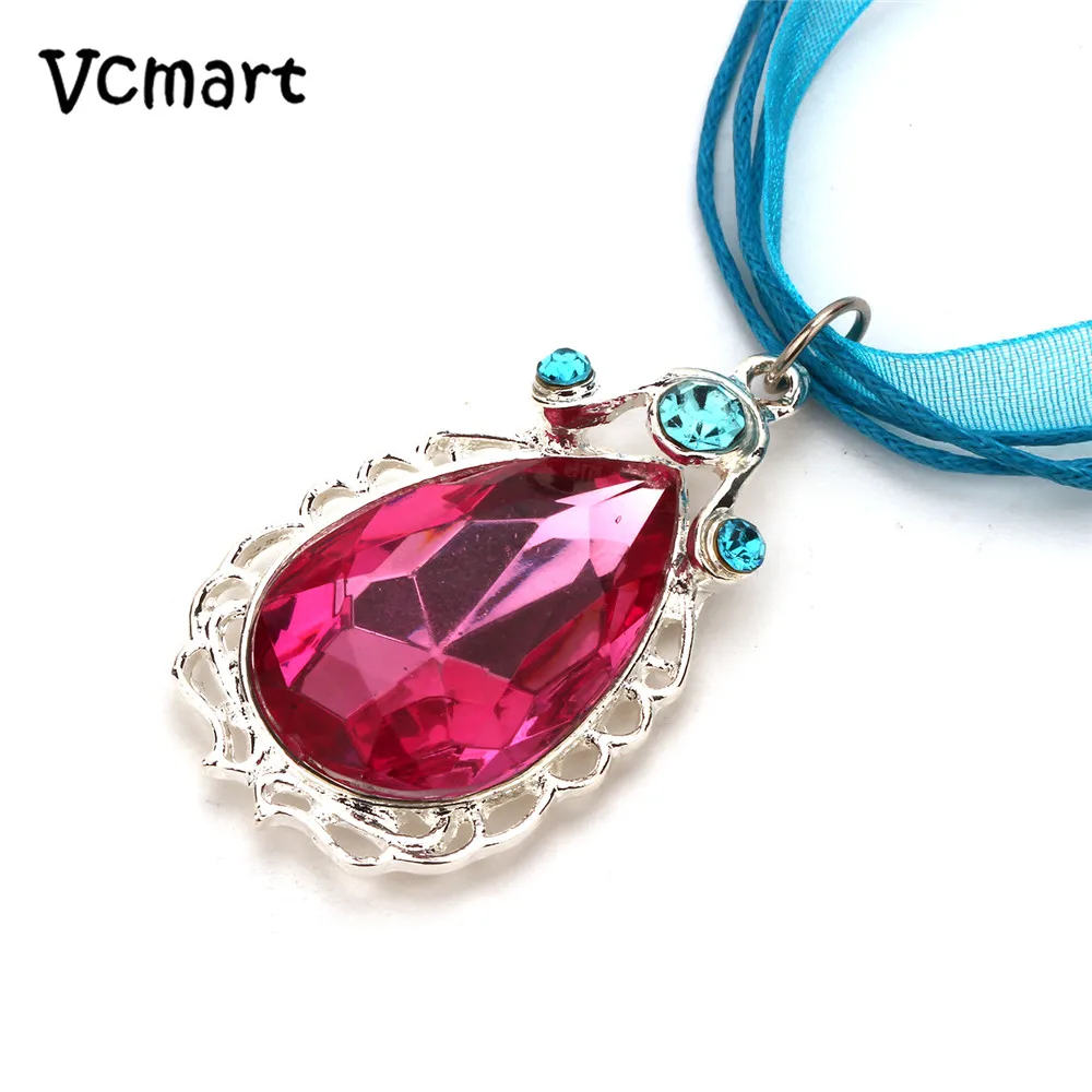 Vcmart 1 шт. лента София ожерелье Принцесса София первая цепочка ожерелье с розовой каплей амулет кулон