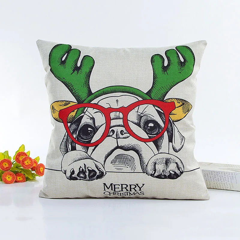 Varmhus Cartoon Dog Home Office Decorative Throw Pillow Case Durable Pillowcases Cover DIY Christmas Gift | Дом и сад