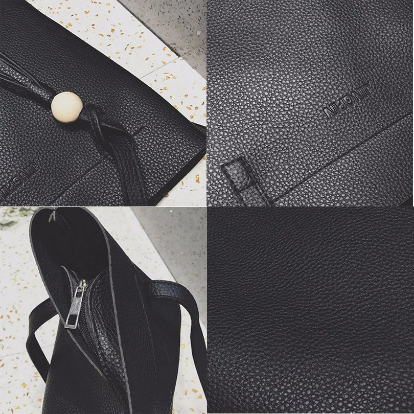 Корейский стиль 3 шт./компл. Женская Повседневная кожаная сумка для багажа Сумка