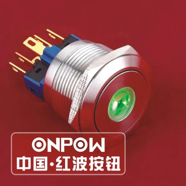 ONPOW 22 мм 1NO1NC мгновенный 6 в 12 В 24 точечный светодиодный из нержавеющей стали