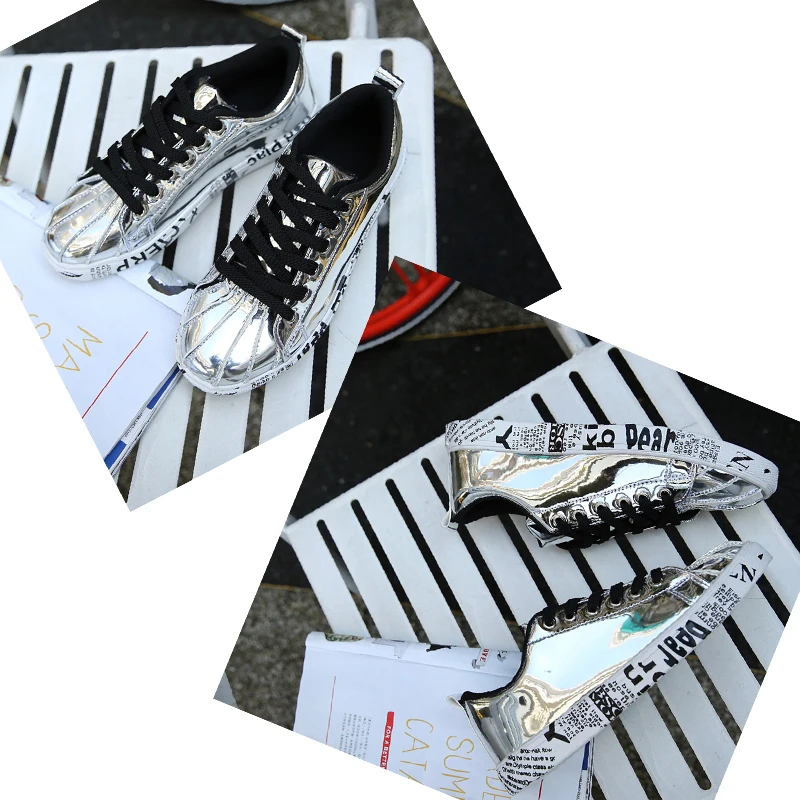 Bravover новый дизайнер Мужская Обувь Zapatillas Hombre Повседневное Золотистые туфли обувь