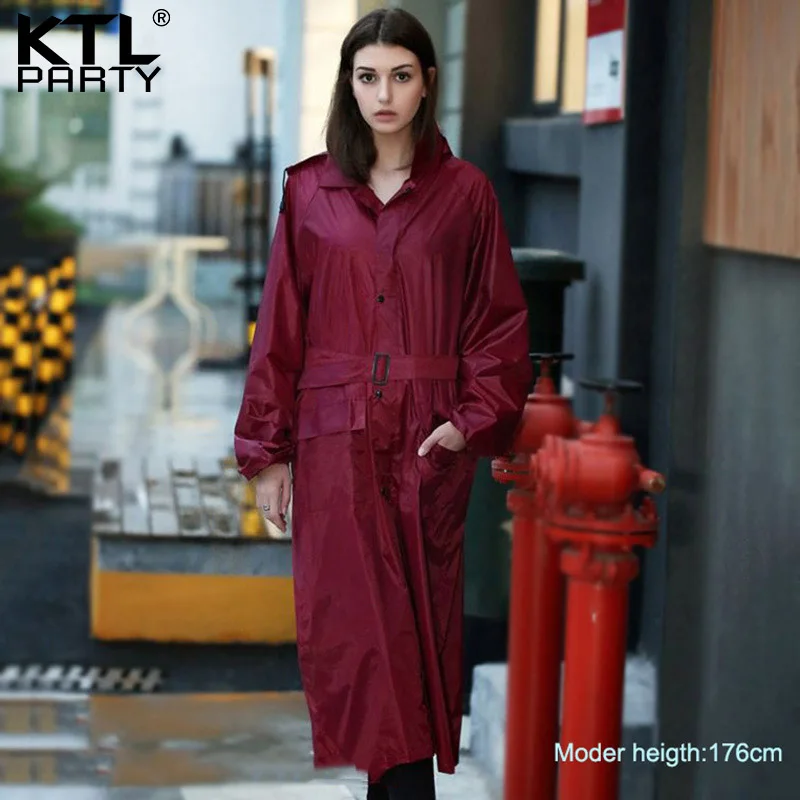 KTLPARTY Womens Fashion wind-breaker raincoats female outdoor travel rainwear lady waterproof walking wind coat poncho | Дом и сад