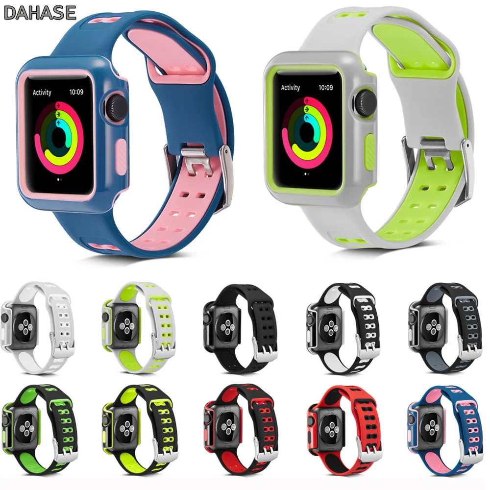 Ремешок силиконовый спортивный для Apple Watch Band Series 1/2/3 2 цвета|Ремешки часов| |
