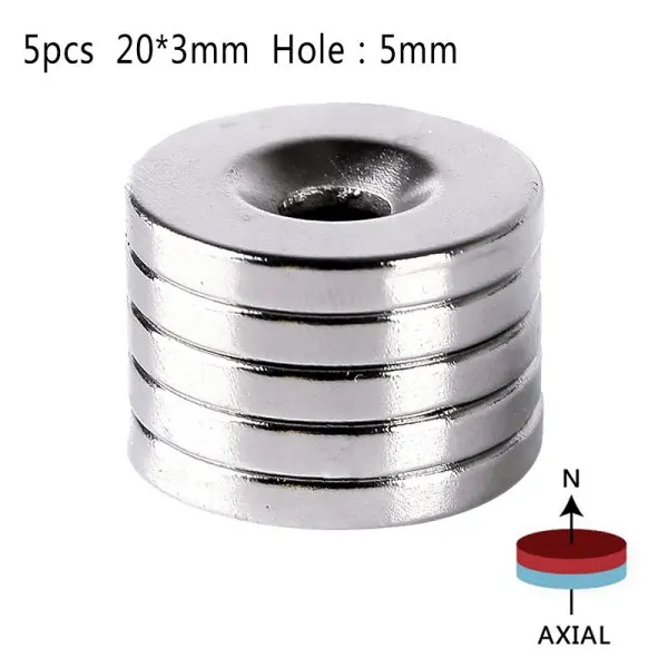 5 20 шт./упак. D20mm x3mm отверстие мм кольцо редкой земли сильные потайные неодимовые
