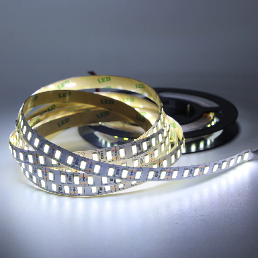 Супер яркая 120 светодиодов/м SMD 5630 5730 Светодиодная лента Гибкая 5 м 300 DC 12 В