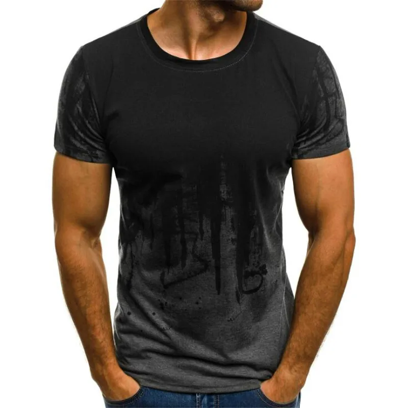 Мужская камуфляжная футболка Weoneit с коротким рукавом и круглым вырезом 2019 |