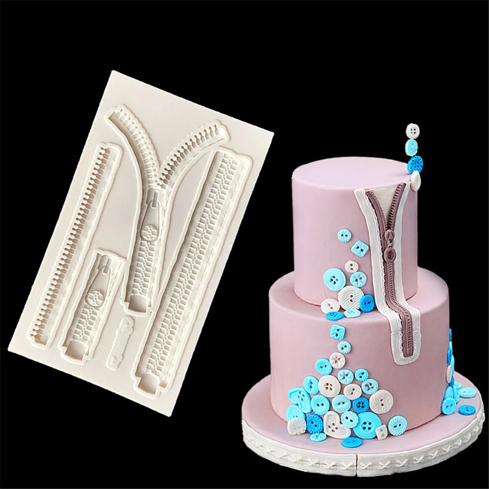 

Zipper Shape Fondant Cake Silicone Mold Chocolate Candy Molds Cookies Pastry Biscuits Mould Cake Decoration Baking Tools B076