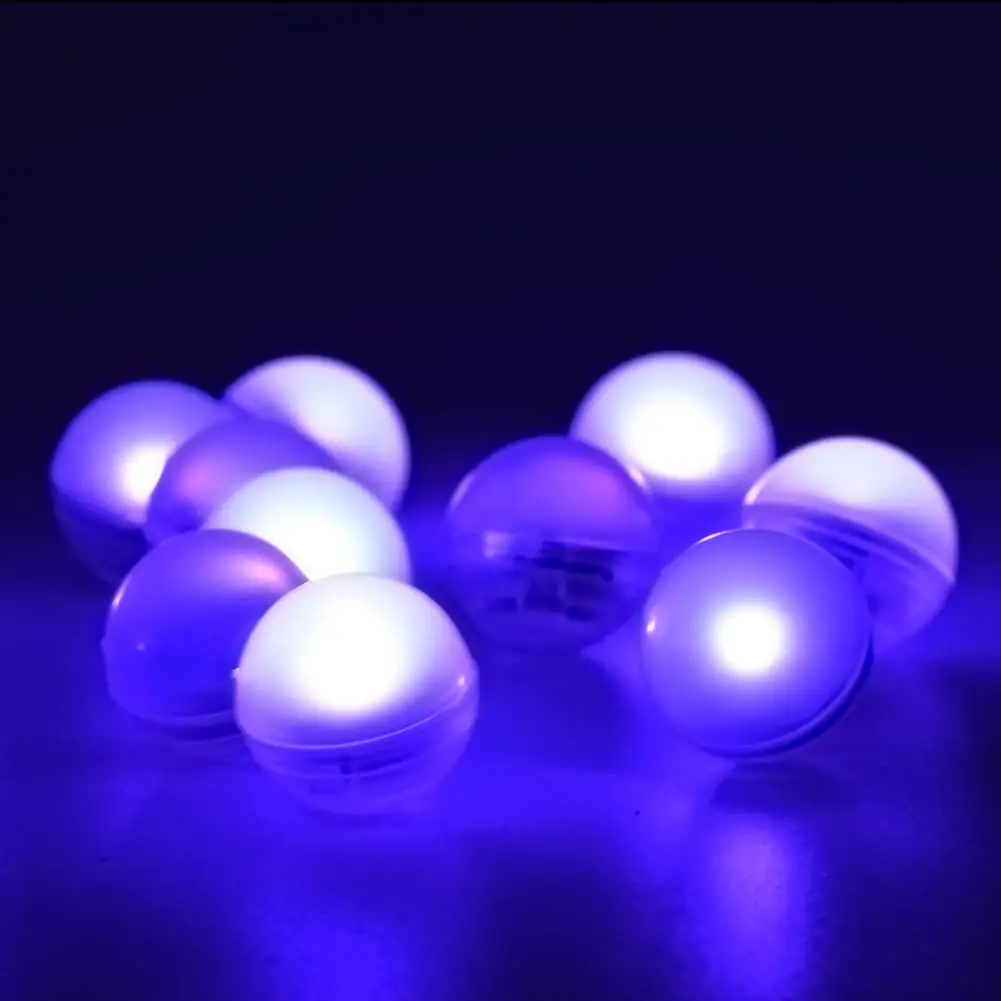 Purple Светодиодный светильник, светящийся плавающий шар, ваза, IP68, водонепроницаемый, RGB, многоцветный, подводный, погружной светильник, для детского душа, свадьбы, пруда - Испускаемый цвет: Purple