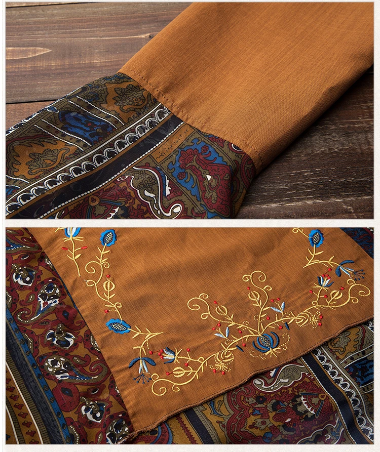 Blusas mujer de moda, Женский пуловер, мексиканский стиль, этнический дизайн, бохо, длинный рукав, о-образный вырез, Лоскутная блуза рубашка