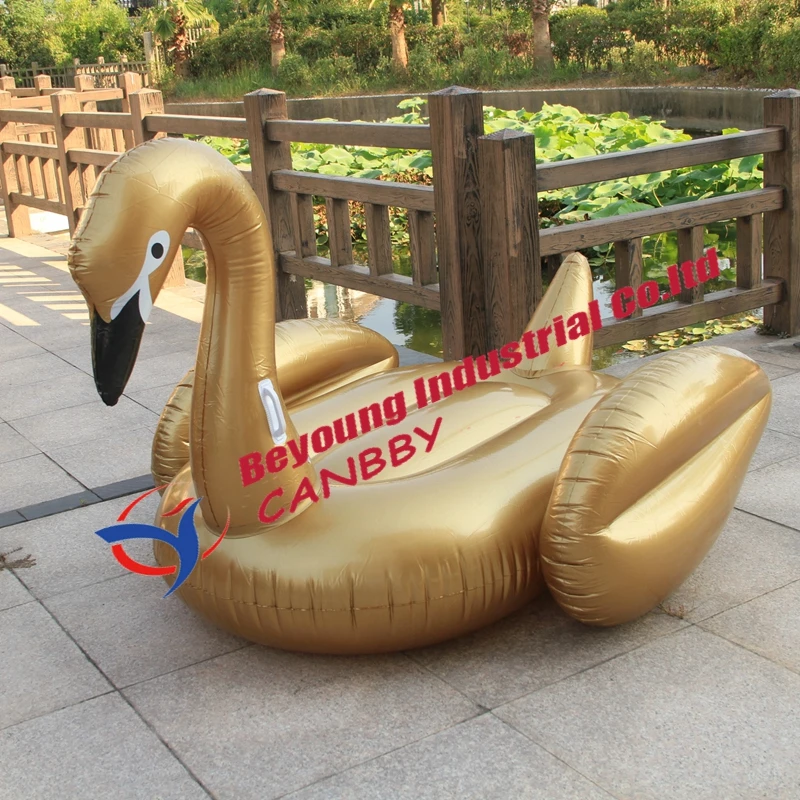DHL доставка гигантский надувной лебедь + золотой Лебедь поплавок 200 см поплавки