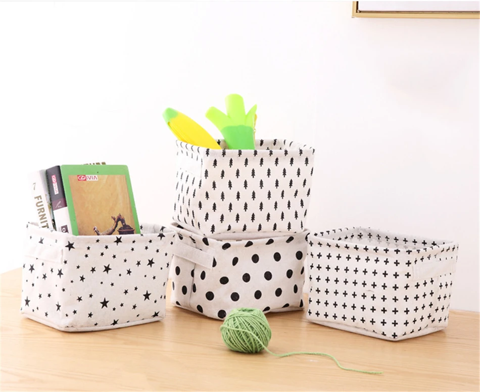 ONEUP корзина для хранения DIY настольный органайзер для Складывания Белья коробка для хранения игрушек разное нижнее белье косметический Органайзер корзина для белья