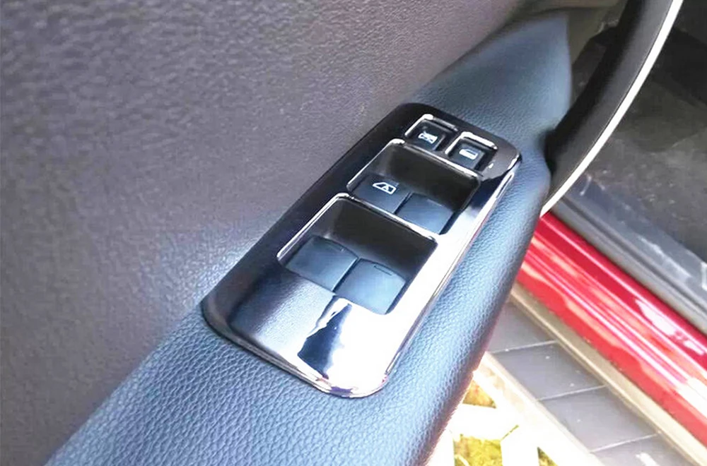 4 шт./компл. ABS Хромированная обшивка интерьера подлокотник украшения обшивки