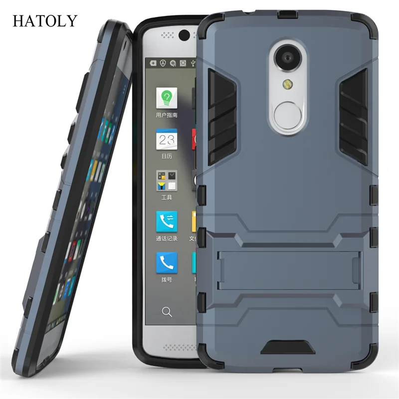 Защитный чехол HATOLY для ZTE Axon 7 Mini ударопрочный с роботом из силиконовой резины