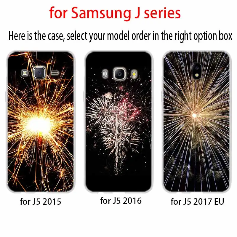 Фейерверк узор для чехол телефона Samsung Galaxy j6 J8 J7 J5 J3 J4 плюс 2018 2017 2016 J610 Prime Мягкий