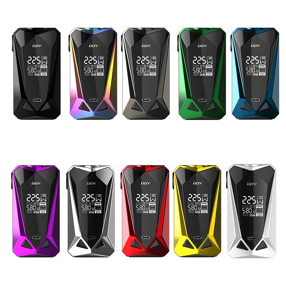 Оригинал IJOY Diamond mini mod 225 Вт Millisecond fire dual 18650 батареи fit сетка катушка алмаз детский