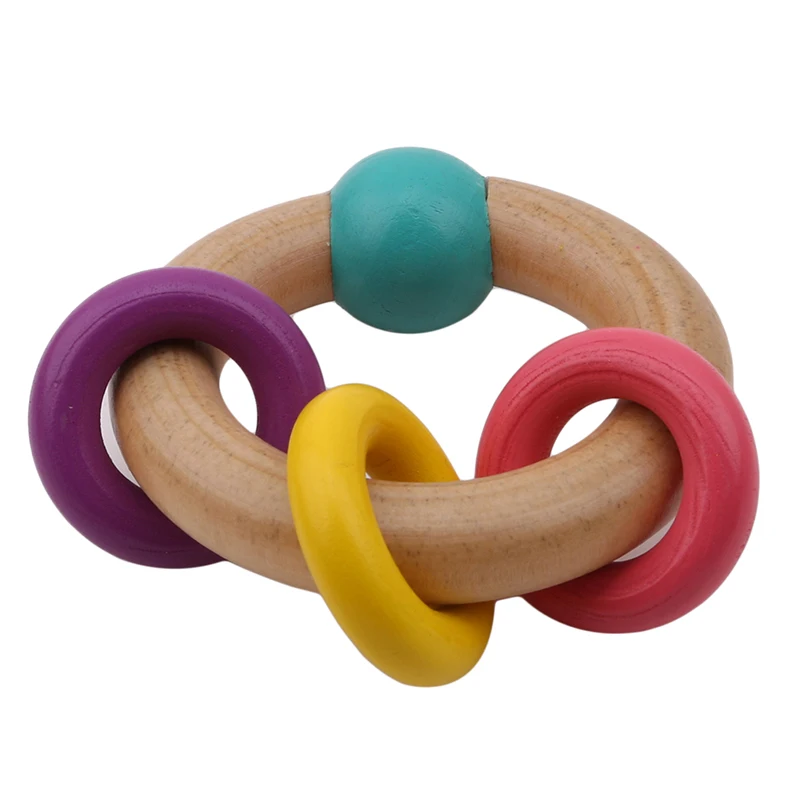 1 шт. Детские Прорезыватели кольцо WoodenTeether подарок для ребенка прорезыватель