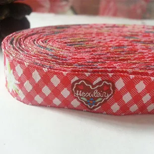 8 plaid love 16 стилей, новинка,, 5/8 дюймов(16 мм x 5 ярдов), плетеная жаккардовая из полиэстера лента с любовью, часы в форме якоря, узор для ошейника собаки - Цвет: 8 plaid love