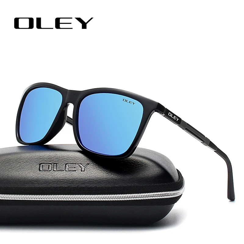 

OLEY Lightweight Aluminum-Magnesium Polarized Men Sunglasses Women Color Silm Square Sun Glasses Summer Goggles YA436